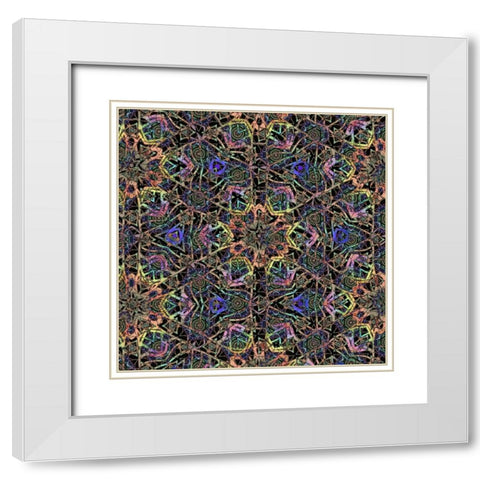 BoHo Gypsy Pattern 02 White Modern Wood Framed Art Print with Double Matting by LightBoxJournal