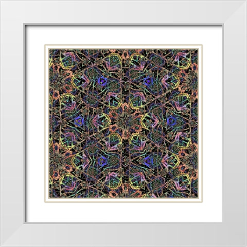 BoHo Gypsy Pattern 02 White Modern Wood Framed Art Print with Double Matting by LightBoxJournal