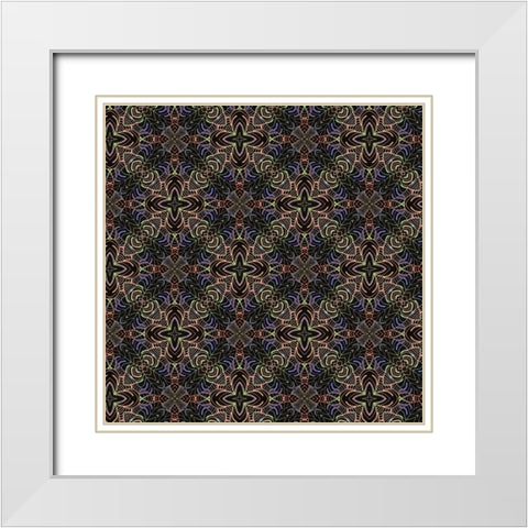 BoHo Gypsy Pattern 06 White Modern Wood Framed Art Print with Double Matting by LightBoxJournal