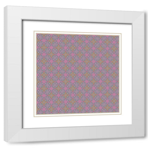 Cherry Pops Surface Pattern 03 White Modern Wood Framed Art Print with Double Matting by LightBoxJournal