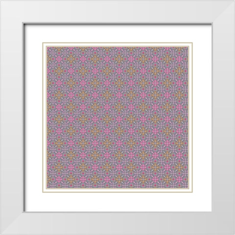 Cherry Pops Surface Pattern 03 White Modern Wood Framed Art Print with Double Matting by LightBoxJournal