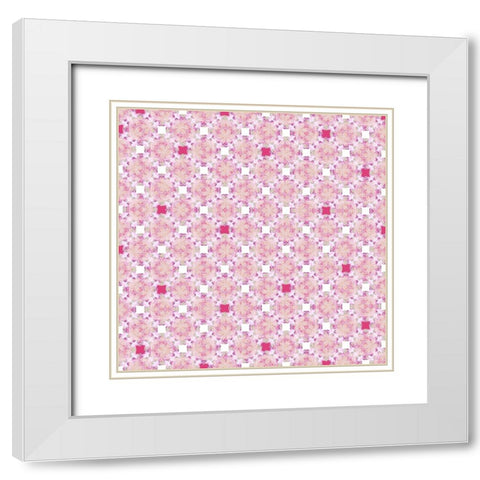 Cherry Pops Surface Pattern 04 White Modern Wood Framed Art Print with Double Matting by LightBoxJournal