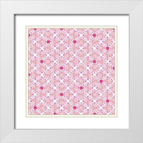 Cherry Pops Surface Pattern 04 White Modern Wood Framed Art Print with Double Matting by LightBoxJournal