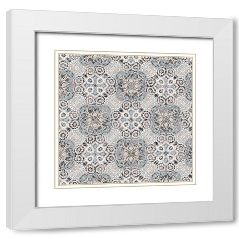 Junk Gypsy Pattern 01 White Modern Wood Framed Art Print with Double Matting by LightBoxJournal
