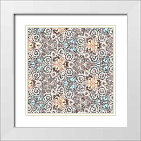 Junk Gypsy Pattern 06 White Modern Wood Framed Art Print with Double Matting by LightBoxJournal