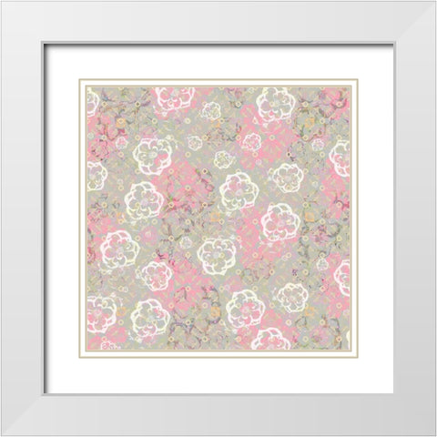 Junk Gypsy Pattern 14 White Modern Wood Framed Art Print with Double Matting by LightBoxJournal
