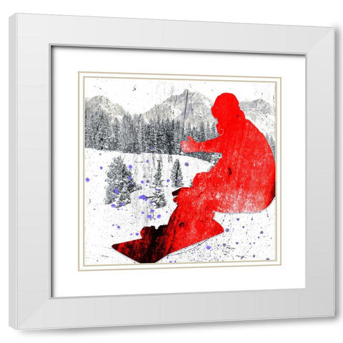 Extreme Snowboarder 06 White Modern Wood Framed Art Print with Double Matting by LightBoxJournal