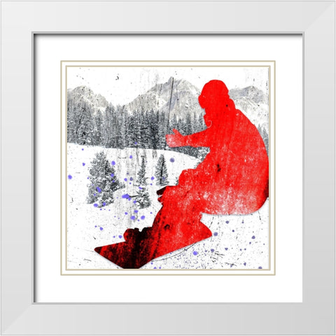 Extreme Snowboarder 06 White Modern Wood Framed Art Print with Double Matting by LightBoxJournal