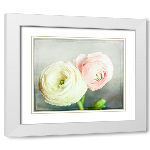 Peony 06 White Modern Wood Framed Art Print with Double Matting by LightBoxJournal