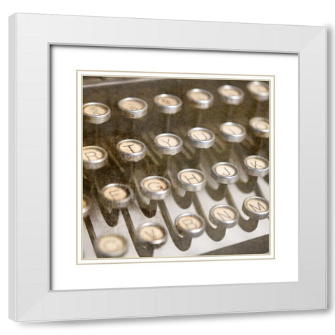 Typewriter 02 Royal keys 1 White Modern Wood Framed Art Print with Double Matting by LightBoxJournal