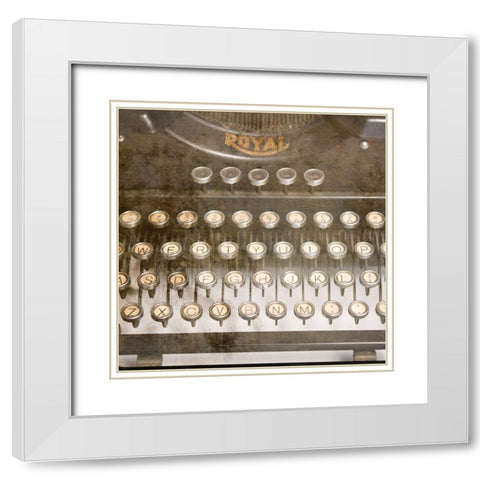 Typewriter 02 Royal keys 2 White Modern Wood Framed Art Print with Double Matting by LightBoxJournal