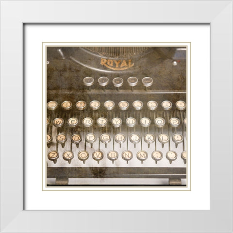 Typewriter 02 Royal keys 2 White Modern Wood Framed Art Print with Double Matting by LightBoxJournal