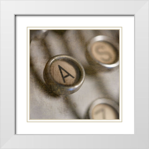 Typewriter 02 Royal keys A White Modern Wood Framed Art Print with Double Matting by LightBoxJournal