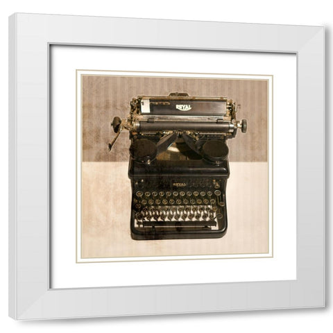 Typewriter 02 Royal White Modern Wood Framed Art Print with Double Matting by LightBoxJournal