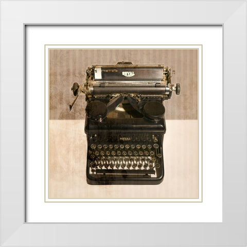 Typewriter 02 Royal White Modern Wood Framed Art Print with Double Matting by LightBoxJournal