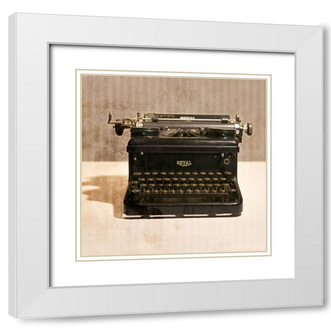 Typewriter 03 Royal White Modern Wood Framed Art Print with Double Matting by LightBoxJournal