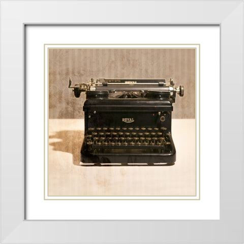 Typewriter 03 Royal White Modern Wood Framed Art Print with Double Matting by LightBoxJournal