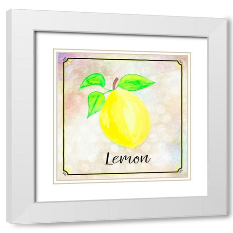 Country Lemon 01 White Modern Wood Framed Art Print with Double Matting by LightBoxJournal