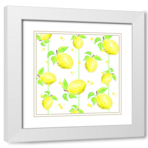 Easy Peasy Lemon 2 White Modern Wood Framed Art Print with Double Matting by LightBoxJournal
