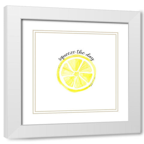 Easy Peasy Lemon Kitchen 3 White Modern Wood Framed Art Print with Double Matting by LightBoxJournal