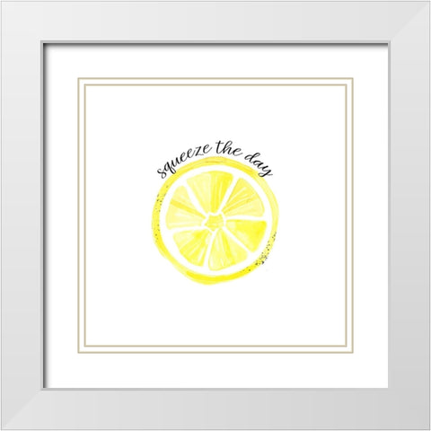 Easy Peasy Lemon Kitchen 3 White Modern Wood Framed Art Print with Double Matting by LightBoxJournal