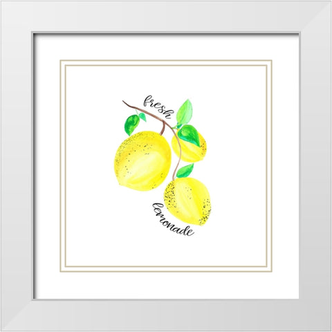 Easy Peasy Lemon Kitchen 4 White Modern Wood Framed Art Print with Double Matting by LightBoxJournal