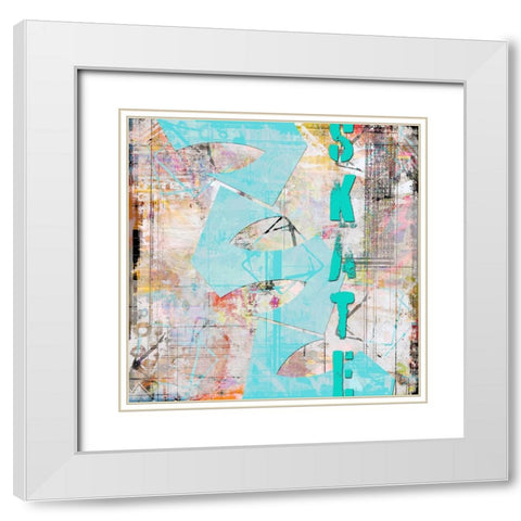 Extreme Skate Boarder TYPE White Modern Wood Framed Art Print with Double Matting by LightBoxJournal