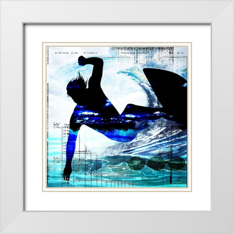 Extreme Surfer 2 White Modern Wood Framed Art Print with Double Matting by LightBoxJournal