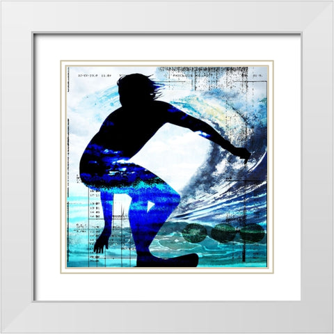 Extreme Surfer 3 White Modern Wood Framed Art Print with Double Matting by LightBoxJournal