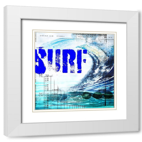 Extreme Surfer TYPE White Modern Wood Framed Art Print with Double Matting by LightBoxJournal