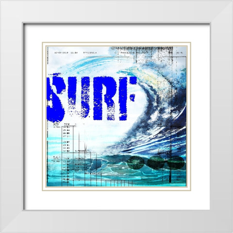 Extreme Surfer TYPE White Modern Wood Framed Art Print with Double Matting by LightBoxJournal