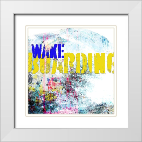 Extreme Wakeboard TYPE White Modern Wood Framed Art Print with Double Matting by LightBoxJournal