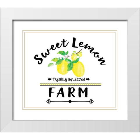 Just Lemons 1 White Modern Wood Framed Art Print with Double Matting by LightBoxJournal