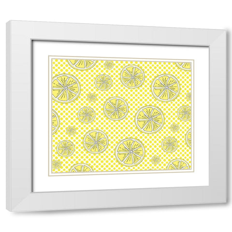 Just Lemons 3 White Modern Wood Framed Art Print with Double Matting by LightBoxJournal
