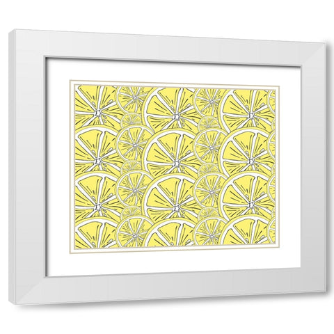 Just Lemons 4 White Modern Wood Framed Art Print with Double Matting by LightBoxJournal