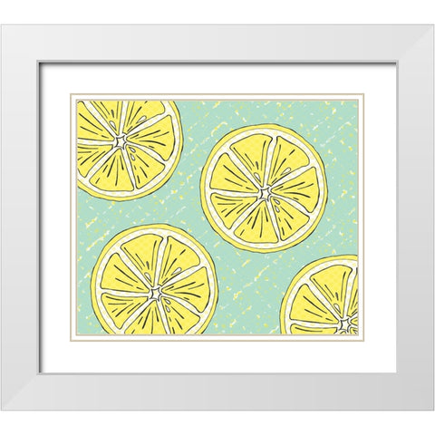 Just Lemons 5 White Modern Wood Framed Art Print with Double Matting by LightBoxJournal
