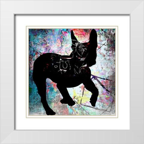 Playful Puppy 8 White Modern Wood Framed Art Print with Double Matting by LightBoxJournal
