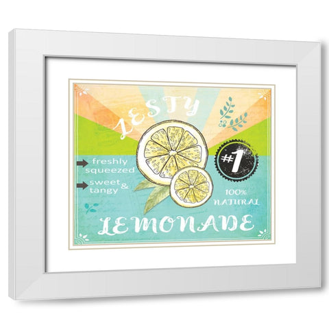 Simply Lemonade 2 White Modern Wood Framed Art Print with Double Matting by LightBoxJournal