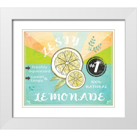 Simply Lemonade 2 White Modern Wood Framed Art Print with Double Matting by LightBoxJournal