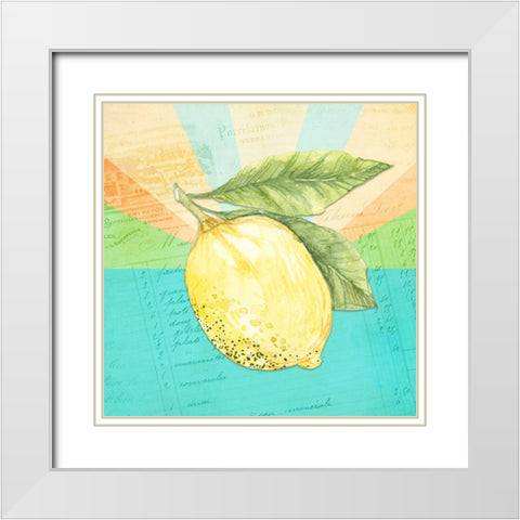 Simply Lemonade 4 White Modern Wood Framed Art Print with Double Matting by LightBoxJournal