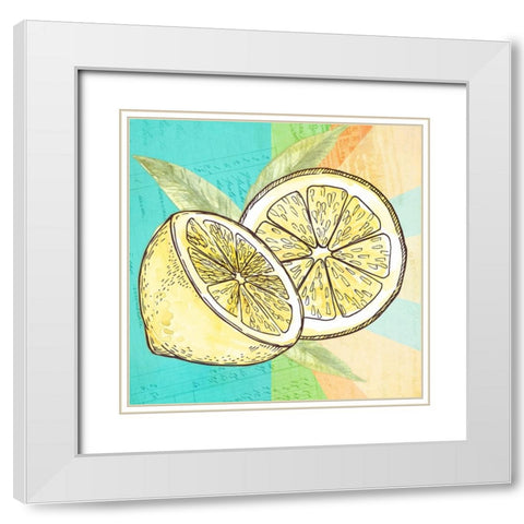 Simply Lemonade 5 White Modern Wood Framed Art Print with Double Matting by LightBoxJournal
