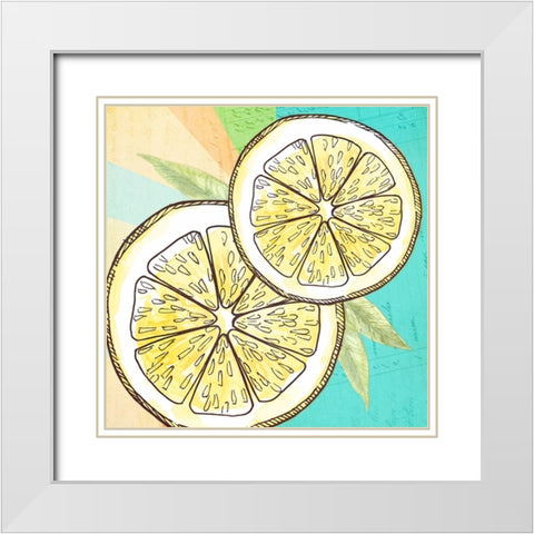 Simply Lemonade 7 White Modern Wood Framed Art Print with Double Matting by LightBoxJournal
