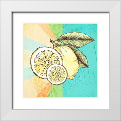 Simply Lemonade 8 White Modern Wood Framed Art Print with Double Matting by LightBoxJournal