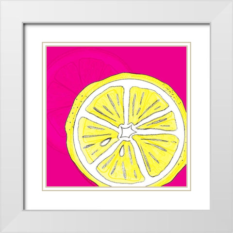 Summer time Citrus fun 1 White Modern Wood Framed Art Print with Double Matting by LightBoxJournal