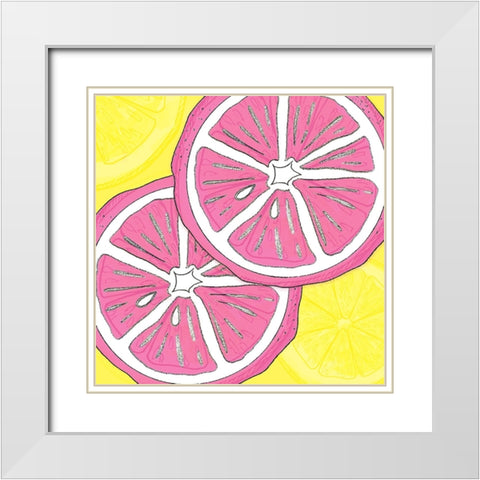 Summer time Citrus fun 4 White Modern Wood Framed Art Print with Double Matting by LightBoxJournal