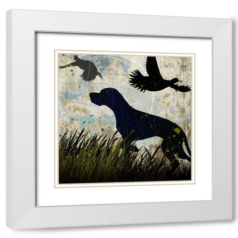 Classic Pointer 05 White Modern Wood Framed Art Print with Double Matting by LightBoxJournal