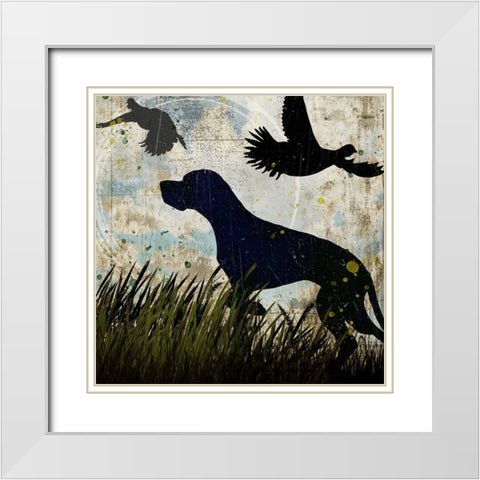 Classic Pointer 05 White Modern Wood Framed Art Print with Double Matting by LightBoxJournal