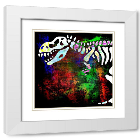 Dino Bones 02 White Modern Wood Framed Art Print with Double Matting by LightBoxJournal