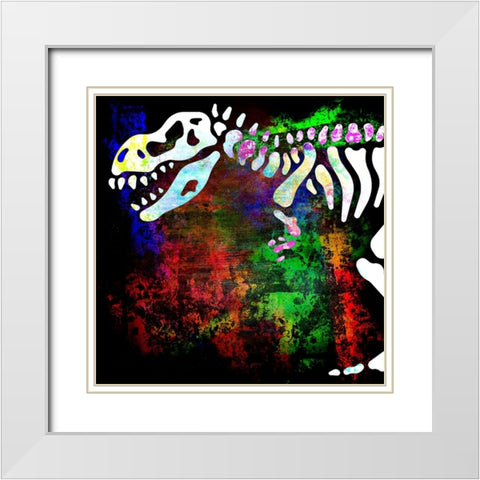 Dino Bones 02 White Modern Wood Framed Art Print with Double Matting by LightBoxJournal
