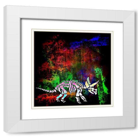 Dino Bones 03 White Modern Wood Framed Art Print with Double Matting by LightBoxJournal